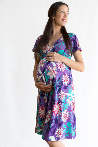 Floral Twist Dress - Maternity Wear