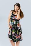 Printed Satin Dress  - Ninth Moon