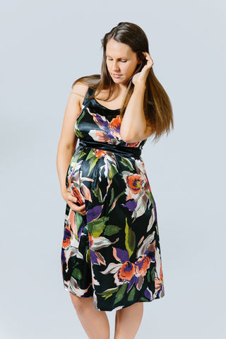 Printed Satin Dress  - Ninth Moon