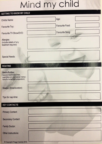 Mind My Child Notepad